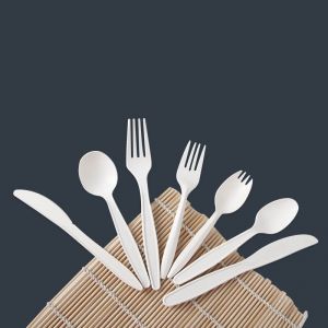 tenedores compostables cucharas de plástico biodegradables tenedores y cuchillos compostables