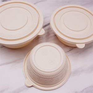 300Ml De Almidón De Maíz Soup Bowl Fabricantes Disposable Biodegradables Rectangular Bowls
