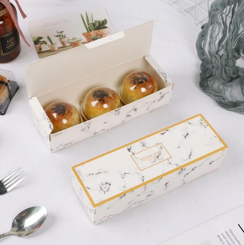 Caja de pastel Bundt con mango Papel de horneado de pasteles duros plegables