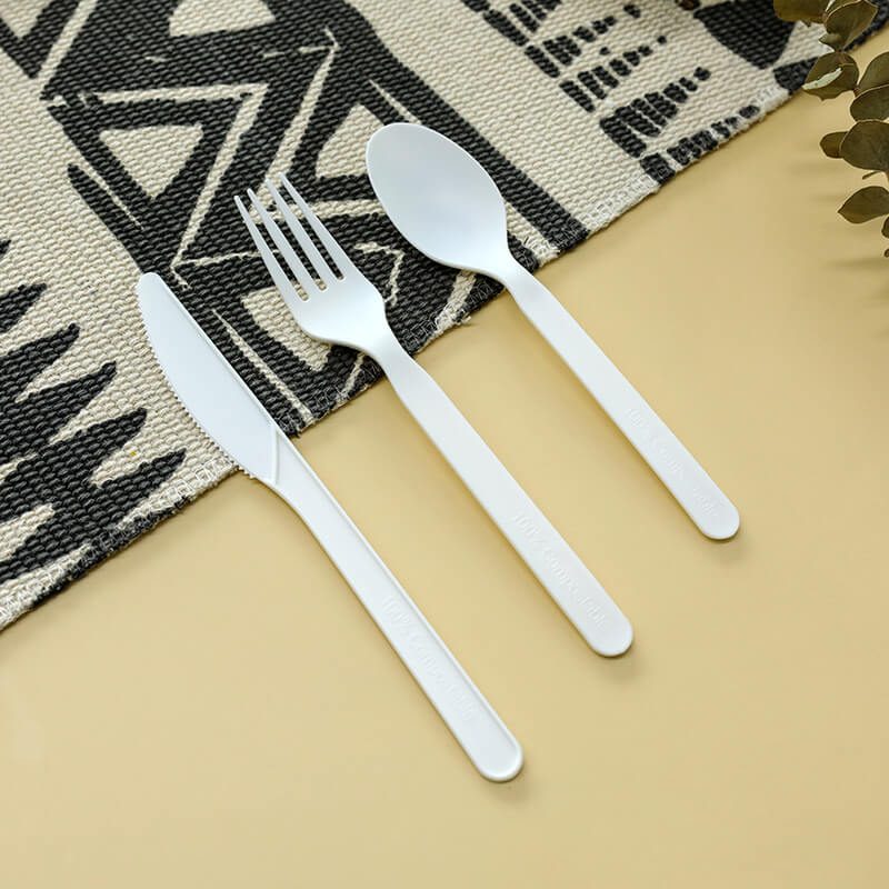 Culery Corn Starch Cutlery Set Cuchillo biodegradable compatible