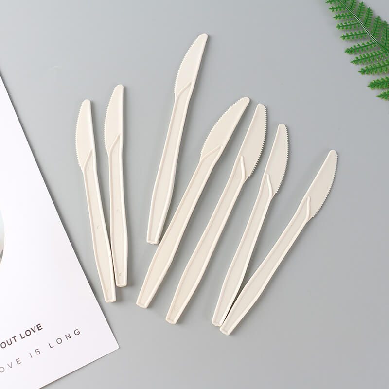 Culery Corn Starch Cutlery Set Cuchillo biodegradable compatible