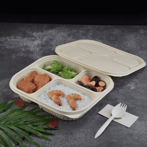 Caja embalaje alimentos para el almuerzo Niños a prueba de fugas 5 compartimentos Cajas