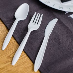 Bulk Eco-friendly Fork Spoon Biodegradable Corn Starch Cutlery Dinnerware Set