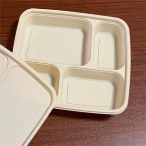 Venta al por mayor de caña de azúcar Bandejas de alimentos Desechables Pp Plástico 500Ml American Square Container Tiffin Box