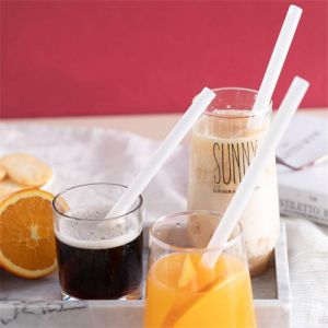 6*197 Single Wrap Biodegradable Pla Plastic Straw Drinking U Shape Bendy