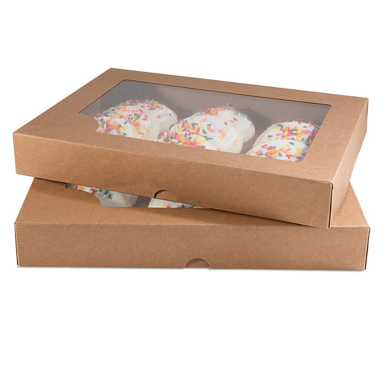 Caja de pastel para vender caja redonda en forma de donut Navidad única